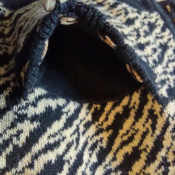 Breckenridge Petite Animal Print Cardigan Sweater Size Large Petite - Picture 5 of 11